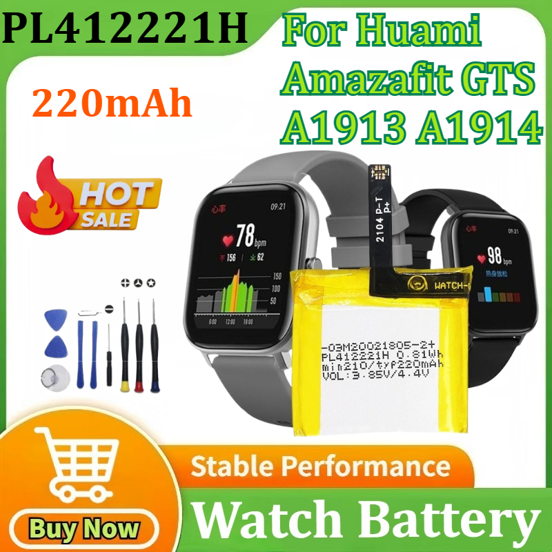 Smartwatch A1914 - PL412221H Batterie Für Huami Amazafit GTS