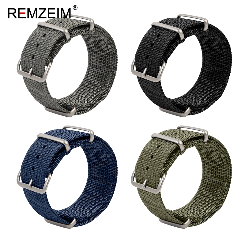 Nylon Nato Strap - Neues geripptes Nylon-Uhrenarmband, 18 mm, 20