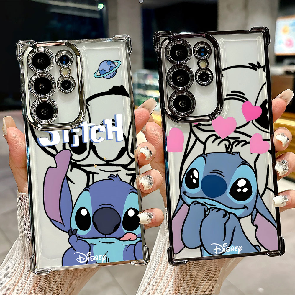 Samsung Galaxy S24 - Stitch Line Hintergrund Silikonhülle für Samsung