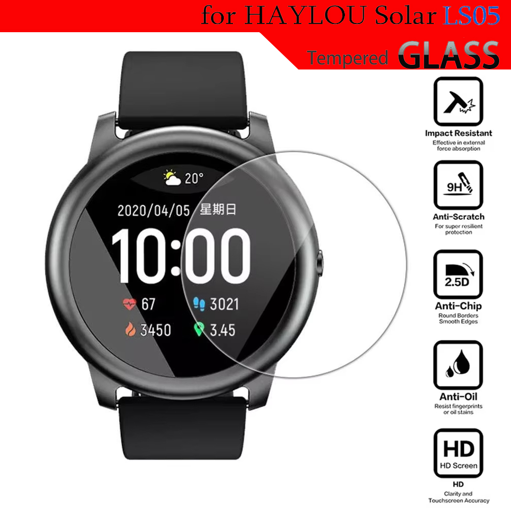 Garmin Smartwatch Accessories - Gehärtetes Glas für HayLou Solar LS05