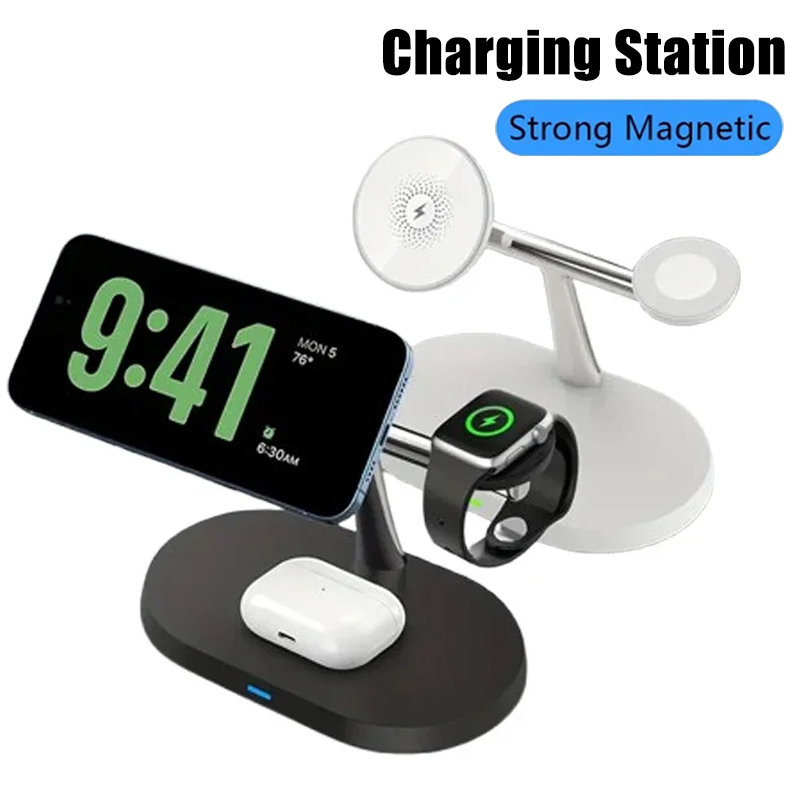 Wireless Charger Watch - 3-in-1 Opansten Magnetisches Kabelloses Ladegerät für
