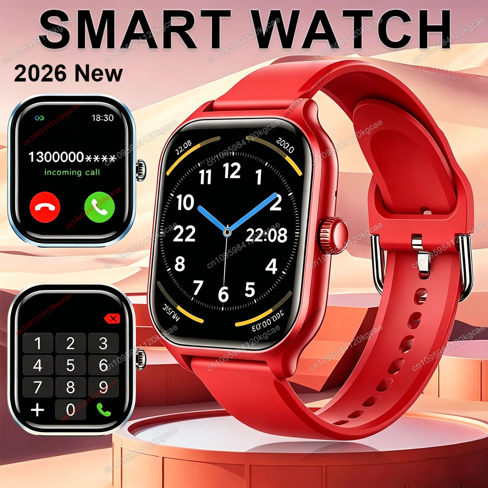 Smartwatch X12 - 2026 Neue Smartwatch Bluetooth-Anruf Nachrichtenerinnerung Gesundheitsüberwachung