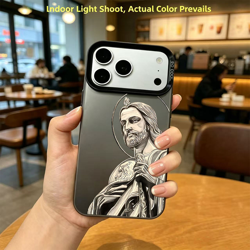 Apple Iphone 15 Pro Max - San Judas Tadeo Muster-Design Handyhülle für