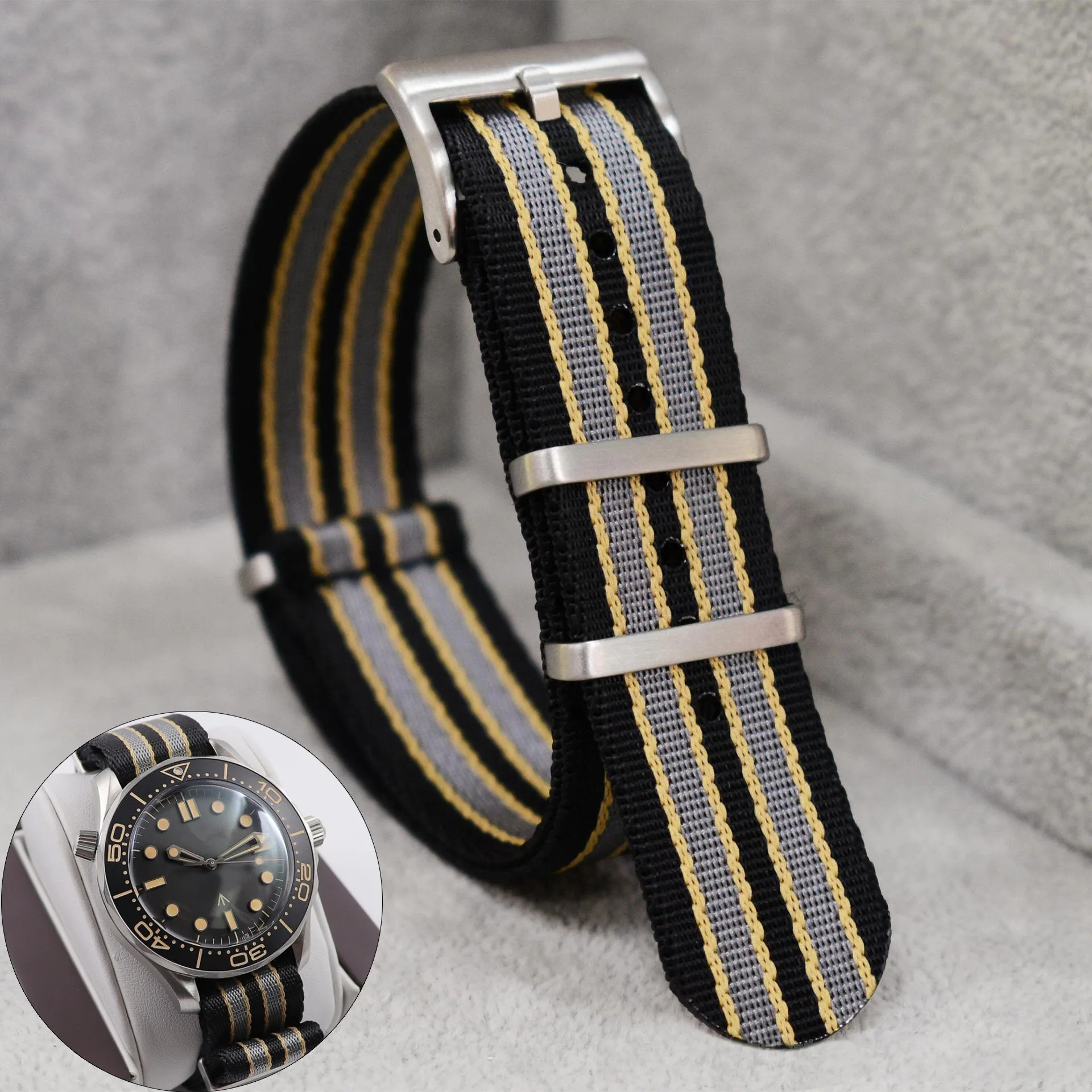 Nylon Nato Strap - 20 mm Nylon-Uhrenarmband für Omega 007,
