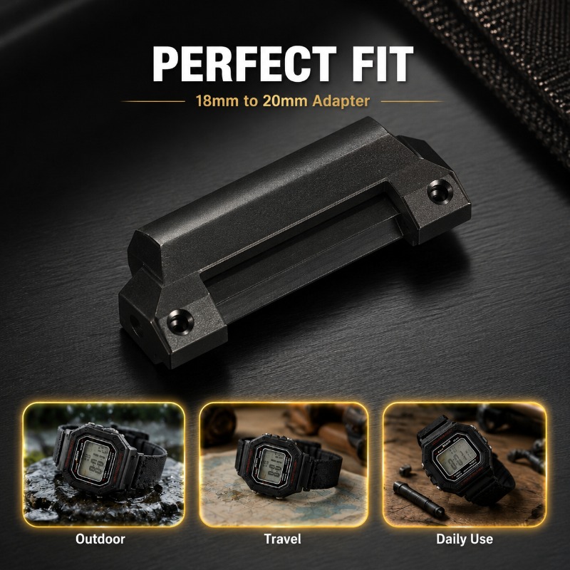Watch Band Connector - Universeller 18-mm-auf-20-mm-Adapter mit erhöhtem Kopf, modifizierter