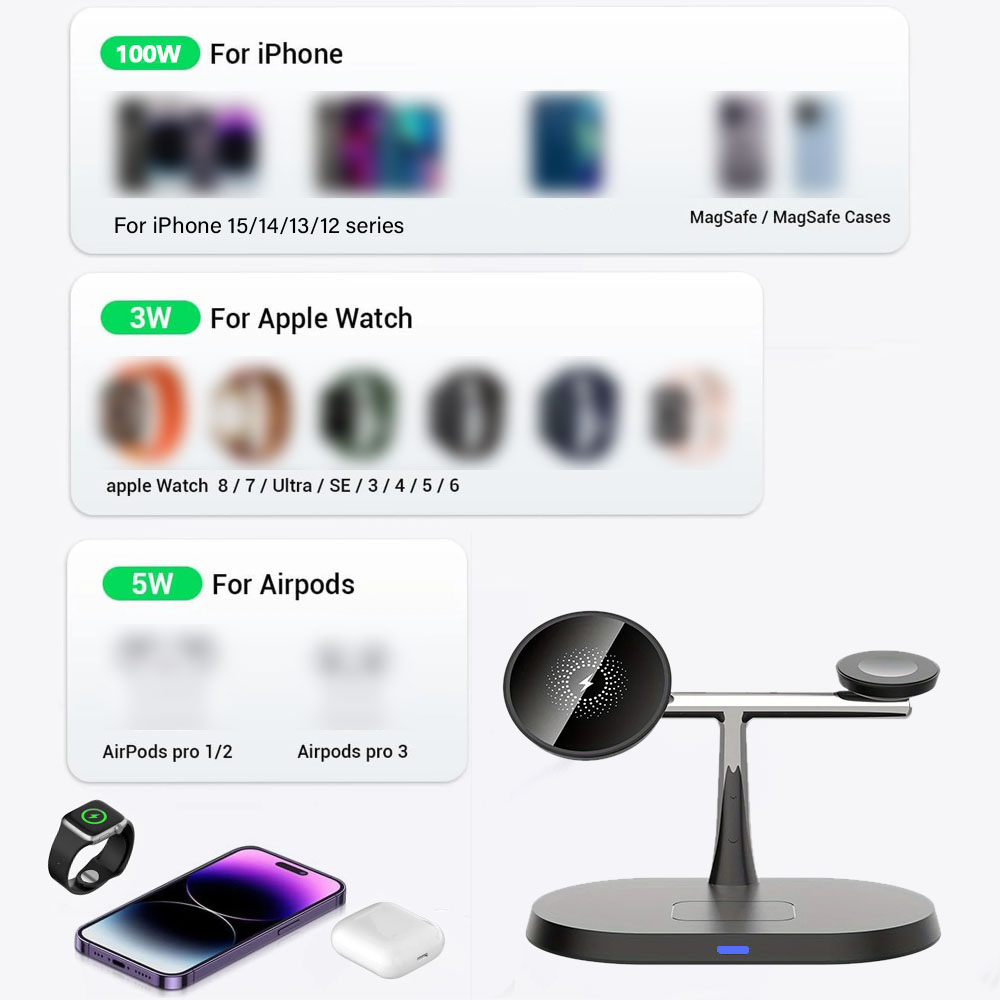 3-in-1 Magnetisches Kabelloses – Wireless Charger Watch Bewertung und Preis