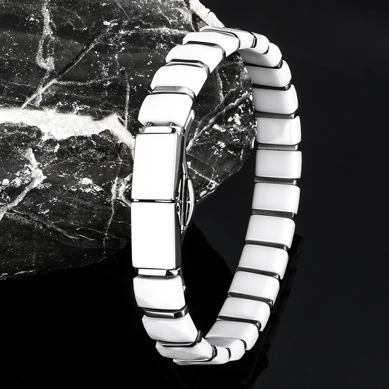 Weiße schwarze Männer Gesundhe – Ceramic Link Bracelet Bewertung und Preis