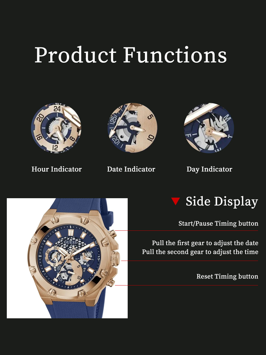 GUESS GW0334G3 Herrenuhr, Mult – Smartwatch Guess Bewertung und Preis