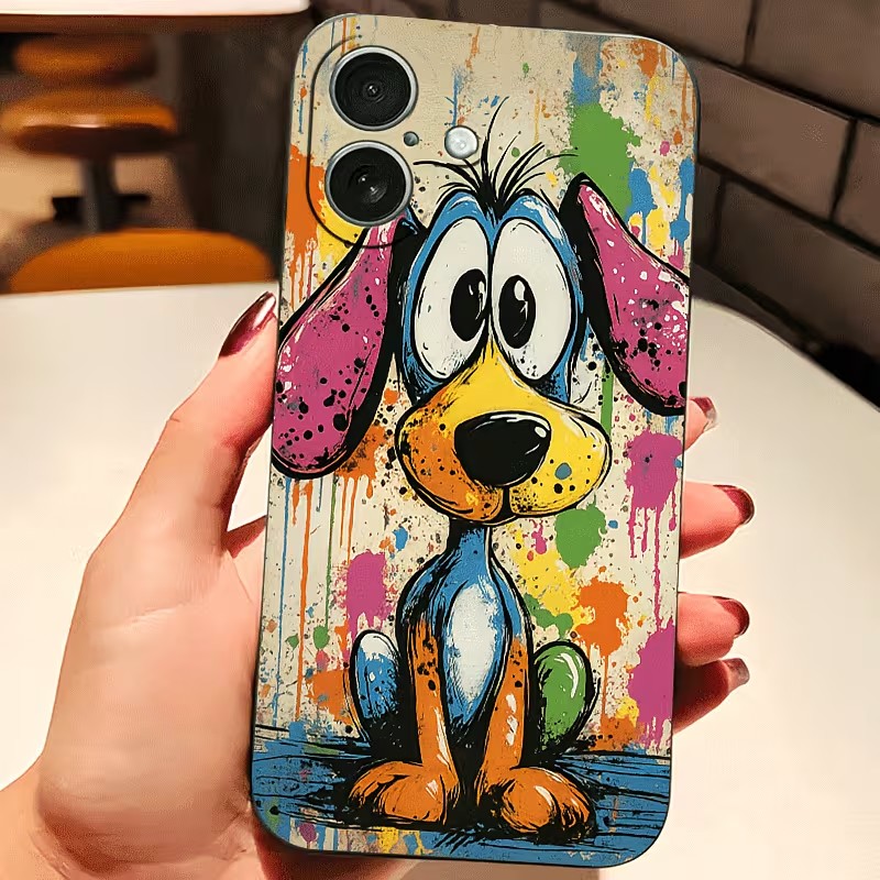 Graffiti-Farbige Welpen-TPU-Ha – Apple Iphone 15 Pro Max Bewertung und Preis