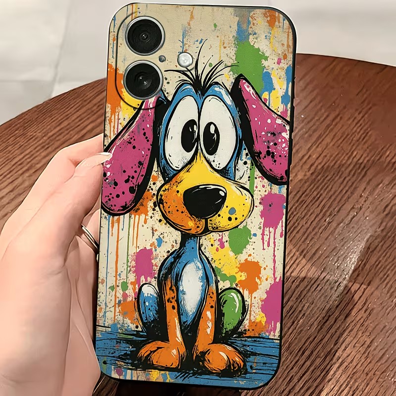 Graffiti-Farbige Welpen-TPU-Ha – Apple Iphone 15 Pro Max Bewertung und Preis