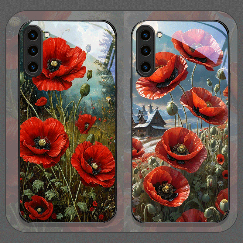 Retro Mohnblumen-Blütenmuster  – Samsung Galaxy S24 Bewertung und Preis
