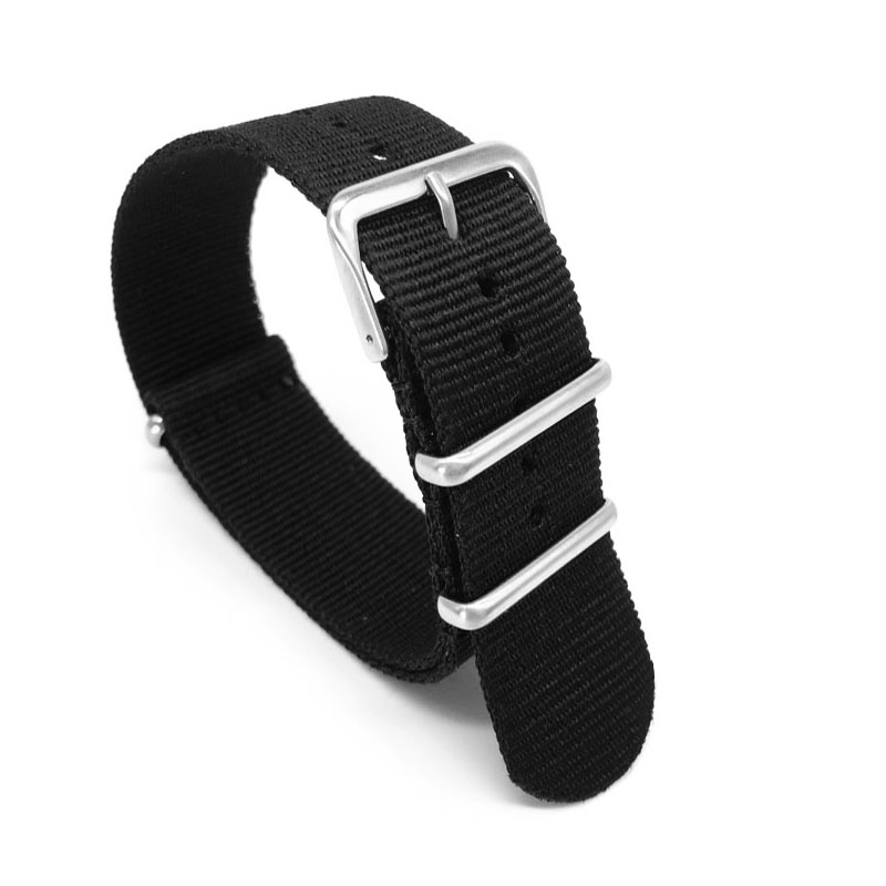 Schwarzes Nylonarmband für 16  – Nylon Nato Strap Bewertung und Preis