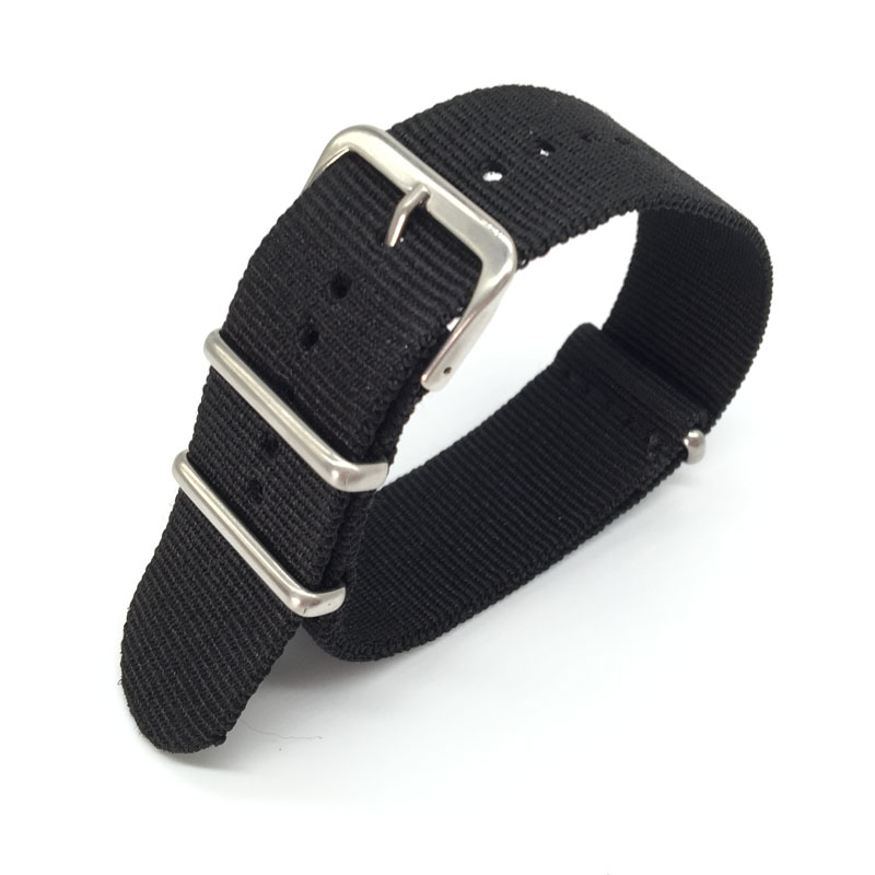 Schwarzes Nylonarmband für 16  – Nylon Nato Strap Bewertung und Preis