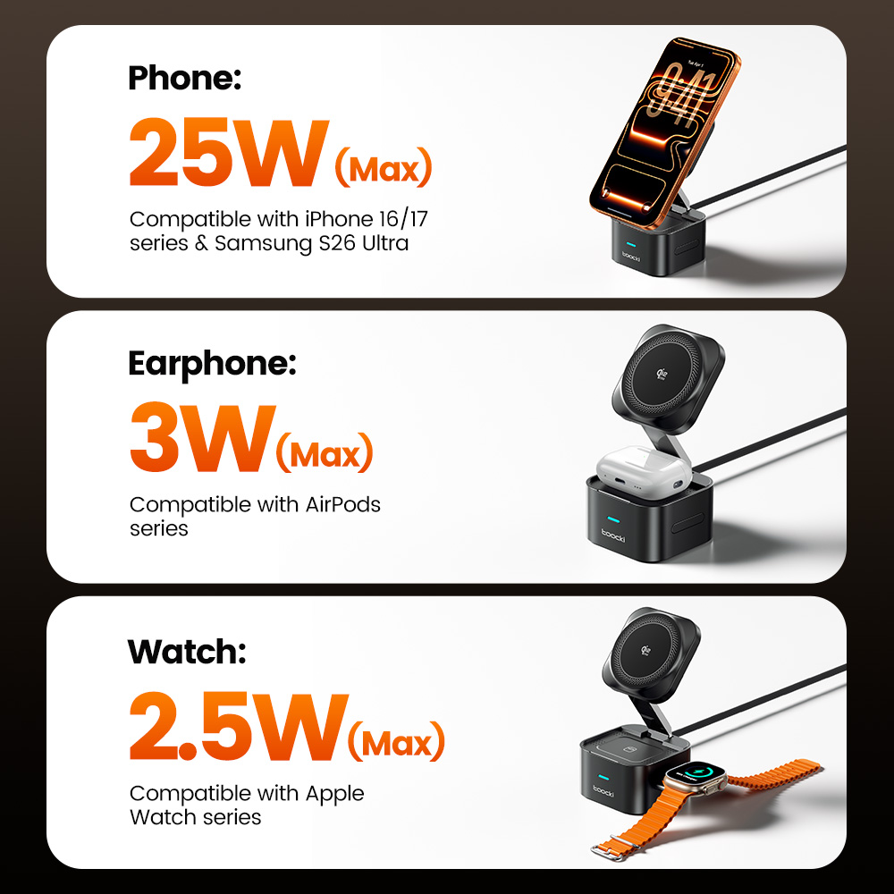 Toocki QI2.2 25W Kabelloses La – Wireless Charger Watch Bewertung und Preis