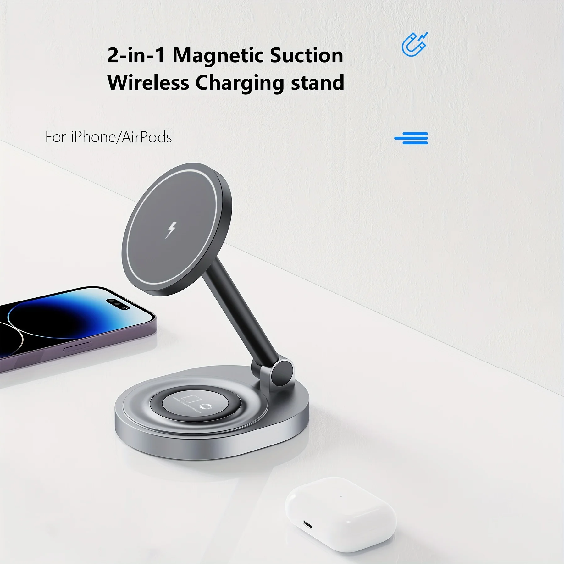 2-in-1 magnetisches kabelloses – Wireless Charger Watch Bewertung und Preis