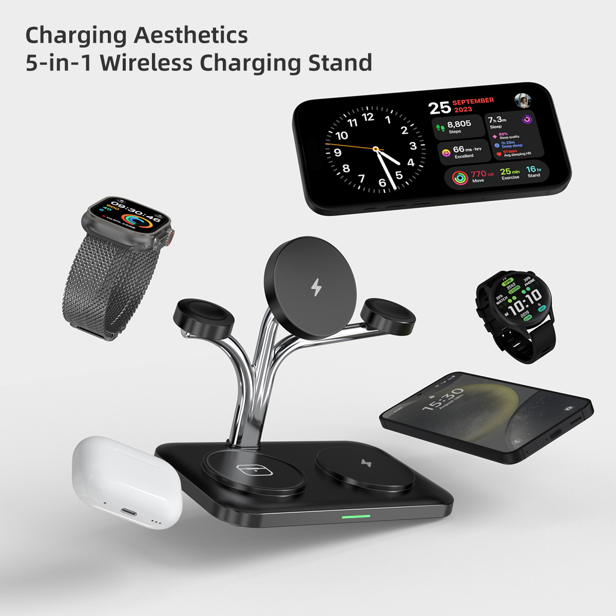 5 IN 1 magnetisches kabelloses – Wireless Charger Watch Bewertung und Preis